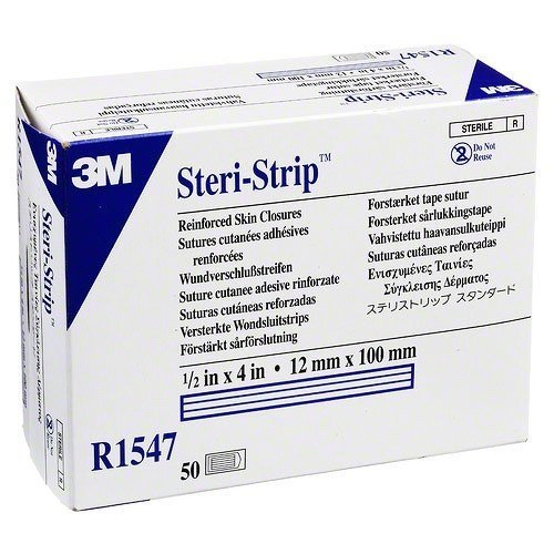 3M Steri-Strip Suture Cutanée Stérile 12x100mm Pièces 1x6 (R1547)