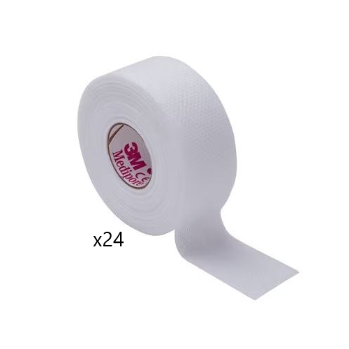 3M Medipore Esparadrapo de sutura quirurgica 2 5cm x 9 10m 24 rollos HerliMedical