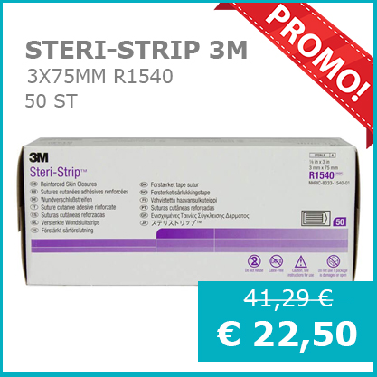 Steri-Strips 3M 50 Stuks Steriele Hechtstrips 3x75mm R1540