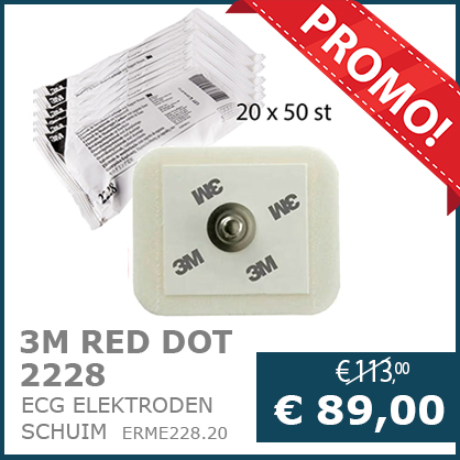 3M red dot 2228 20x50 st ECG Elektroden schuim