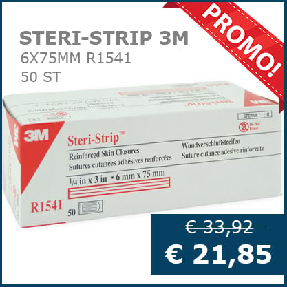 Steri-Strip 3M 50 Stuks Steriele Hechtstrips 6x75mm R1541