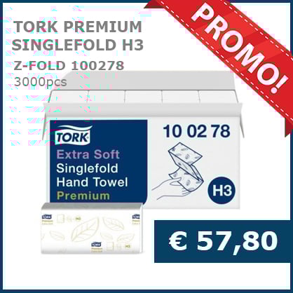 Papier essuie-mains Tork Premium Singlefold H3 Z-fold 100278 3000pcs